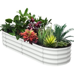 Raised Beds for Outdoor, Raised Garden Bed with Open Base, Tool-Free Assembly Planter Raised Boxes for Outdoor Vegetables & Flowers - 1 of 4