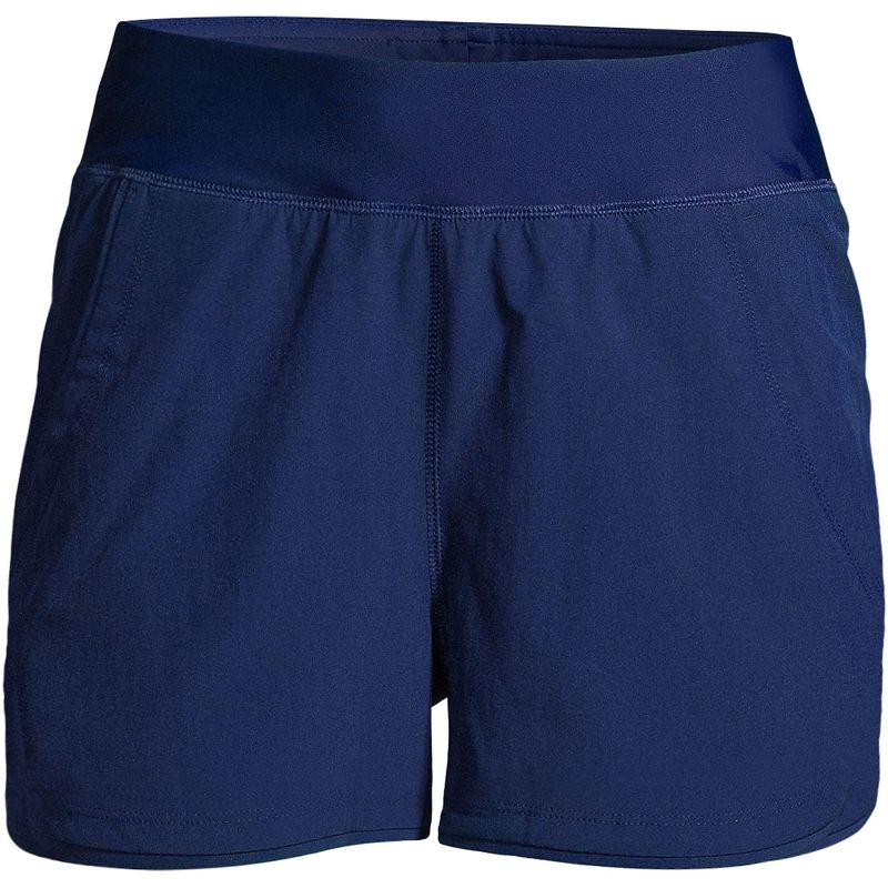 Lands' End Women's 3" Quick Dry Elastic Waist Board Shorts Swim Cover-up Shorts with Panty, 3 of 8