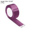 Unique Bargains Single Side Solid DIY Wrapping Decoration Roll Satin Ribbons 2 Pcs - 2 of 4