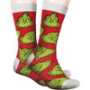 Dr Seuss GRINCH Merry Grinchmas Adult Holiday 3 Pair Crew Socks Multicoloured - 3 of 4