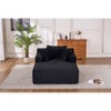 Okak Modern Oversized Corduroy Longue Sleeper Sofa Chair with Pillows,Deep Seat Single Sofa for Living Room,Apartment,Guestroom - 3 of 4