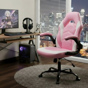AZL1 Life Concept Video Computer Game Chair with Ergonomic Lumbar Support PU Leather Swivel Racing Chair with Arm - 1 of 4