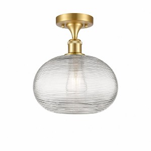 Ithaca - 1 Light Semi-Flush Mount In Industrial Style-10.75 Inches Tall and 10 Inches Wide - 1 of 1