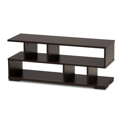 Arne Wood TV Stand for TVs up to 32" Dark Brown - Baxton Studio