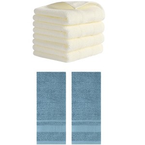 REGALWOVEN 100% Cotton Solid Soft Absorbent Bathroom Decorative Hand Towel 13" x 29" - 1 of 4