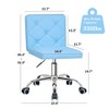 VECELO PU Leather Armless Office Chair, Adjustable Height & 360° Rolling Swivel for Home or Office - 2 of 4
