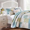 Greenland Home Fashions Evangeline Luxurious Comfortable 3 Pieces Quilt Set Mist - image 4 of 4