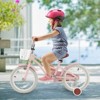 Gymax 14"/16"/18" Kids Bike Bicycle w/ Height Adjustable Handlebar & Seat Removable Basket Training Wheels for 3-5/4-7/4-8 Years Old Pink/Purple - 3 of 4