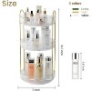 360° Rotating Makeup Organizer, 3 Tier Large Skincare Make Up Storage Perfume Organizers, Clear Cosmetic Dresser Organizer, Toiletry Spinning Holder - 2 of 4