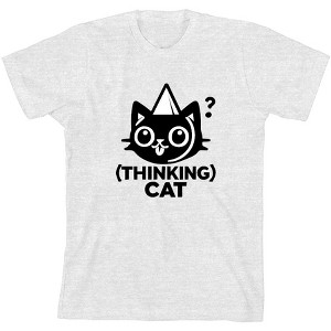 Thinking Cat Youth Crew Neck Short Sleeve Tee - 1 of 2
