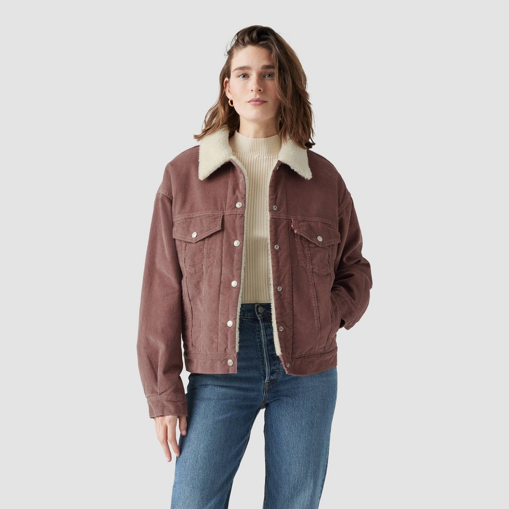 Levi's® Women's Faux Shearling 90's Trucker Jacket - Rose Taupe L