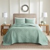 Lyngins 3 Piece Reversible Bedspread Set, Medallion Quilted Bedspread Bedding Set, Oversized Full/Queen, Includes Shams, Hypoallergenic - 3 of 4