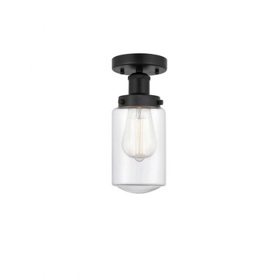 Dover - 1 Light Semi-Flush Mount In Industrial Style-8.25 Inches Tall and 6.5 Inches Wide