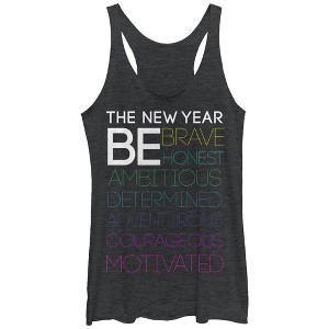Women's CHIN UP New Year Be Motivated Racerback Tank Top - 1 of 3