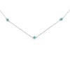 Haus of Brilliance Sterling Silver 1/2 Treated Blue Diamond By Yard Necklace - 3 of 4