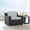 Beaufort Outdoor Steel Arm Chair Mist/Brown - Crosley: Woven Resin Wicker, Powder-Coated Frame, UV & Weather-Resistant - 2 of 4