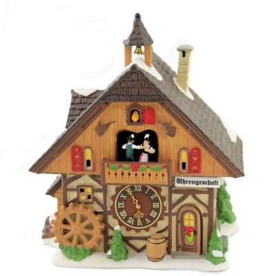 Department 56 House 6.5" Clock Shop Alpine Village Bavarian  -  Decorative Figurines