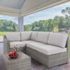 HAPPATIO 5 Piece Patio Conversation Set,All-Weather Patio Furniture Set, Wicker Outdoor Sectional Sofa - 3 of 4