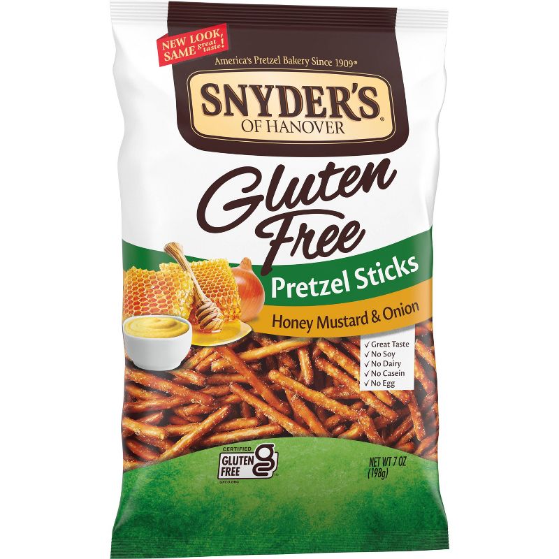 Snyder&#39;s of Hanover Gluten Free Pretzel Sticks Honey Mustard and Onion - 7oz, 5 of 10