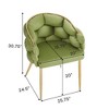 Elegant Velvet Arm Chair with Gold Legs, Modern Accent Chair with Full Back Support for Living Room, Office, Bedroom -Christopher Knight Home - 3 of 4