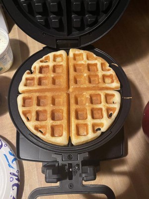 Proctor Silex 26102 Black Petite Double Waffle Maker Nonstick Grids Makes  4 Round Waffles Black 