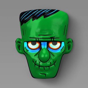 Adult Monster Mask Glows Under Blacklight - Hyde and EEK! Boutique™ - 1 of 4
