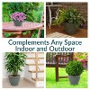 Sunnydaze Chalet Outdoor/Indoor High-Fired Glazed UV- and Frost-Resistant Ceramic Planter with Drainage Holes - 15" Diameter - 4 of 4