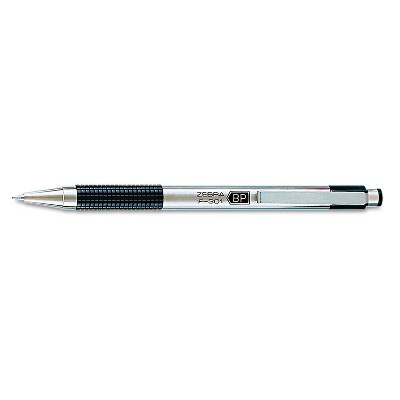 Zebra F-301 Ballpoint Retractable Pen Black Ink Medium 27211