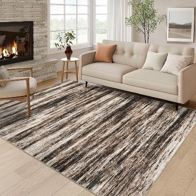 Area Rug for Living Room Machine Washable Ultra Soft Large Carpet Stain-Resistant Non-Slip Fade-Resistant Bedroom Accent Carpet Abstract Area Rug