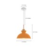 Rennnsan Veorix 11"W 1-Light Dome Wood Modern Dimmable Pendant - 3 of 4
