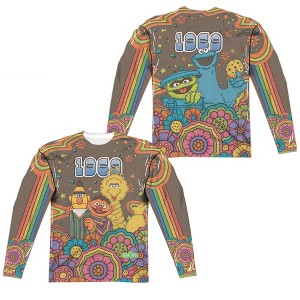 Men's Sesame Street Psychedelic 69 (Front Back Print) Long Sleeve Costume T-Shirt - 1 of 4