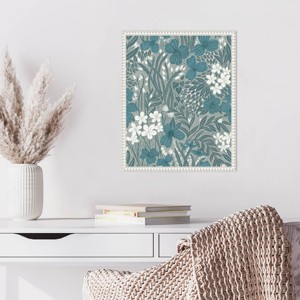 Amanti Art Field of Flowers Blue by Katie Oshea Framed Canvas Wall Art Print - 1 of 4