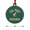 Cal Poly Mustangs Logo Aluminum Holiday Christmas Tree Ornament - 3 of 4