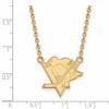 Black Bow Jewelry 14k Yellow Gold Plated Sterling Silver Pittsburgh Penguins NHL Necklace 18 Inch - 2 of 4