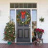 VINGLI 36 Inch Christmas Door Wreath Decorations with 100 Lights and 300 PVC Branches, Pre-lit Artificial Christmas Wreath for Front Door - 2 of 4