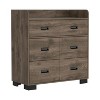 CAVINAS Modern Dresser with 6 Drawers, Wooden Chest of Drawers for Bedroom, Hallway, or Entryway, Stylish Storage Furniture with Black Handles - 3 of 4