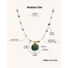 Clotth Women's Pendant Necklace Beaded Natural Stones with Pendant -18K Gold-Plated Non-tarnish Necklace 18" + 2” - 3 of 4