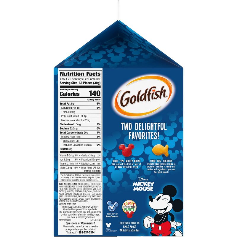 Goldfish Disney Mickey Mouse Cheddar Crackers - 27.3oz, 2 of 10