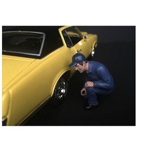 Mechanic Juan with Lug Wrench Figurine for 1/24 Scale Models by American Diorama - 1 of 3