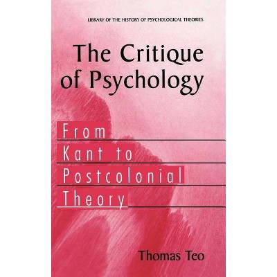 The Critique of Psychology - (Library of the History of Psychological Theories) Annotated by  Thomas Teo (Hardcover)