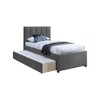 Meridian Furniture,Harper Linen Textured Fabric Twin Trundle Bed - 2 of 4
