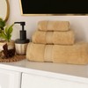 Chevron Zero Twist Cotton Solid and Jacquard Hand Towel Set of 6 by Blue Nile Mills - 2 of 4