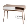 LIVAREEmlen Console Table with 2 White Sliding Doors and Storage Space and Wood Legs,Sofa Table Behind Couch for Hallway, Living Room, Natural Color - 4 of 4