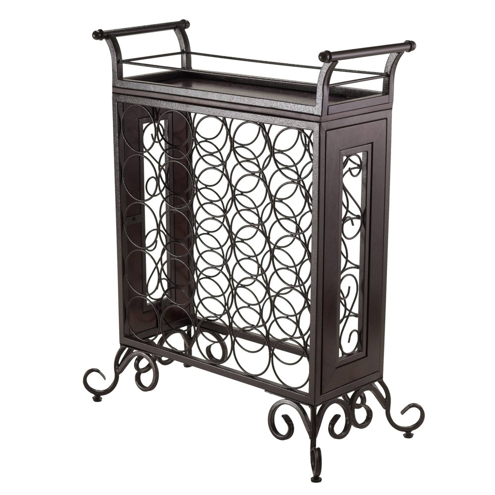 Winsome Silvano 87523 Wine Rack Metal/Antique Bronze, Brown