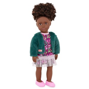 Our Generation Lucia 18" Fashion Doll with Faux-Fur Jacket & Floral Dress - 1 of 4