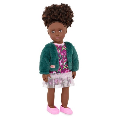 Our Generation Lucia 18 Fashion Doll with Faux-Fur Jacket & Floral Dress