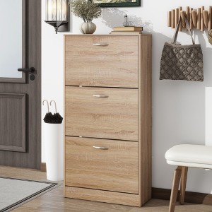 KTMBDW Shoe Cabinet with Drawers, Hidden Wood Shoe Cabinet,Freestanding Shoe Storage Cabinet for Entryway Hallway - 1 of 4