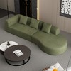 VASIP 123" Extra Large Deep Modular Cloud Sofa ,4-Seat Soft Corduroy Cloud Style, Can Sit or Lie Down,for Living Room,No Assembly Required,Green - 3 of 4