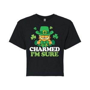 Women's - Garfield - Charmed I'm Sure Cropped Graphic T-Shirt - 1 of 4