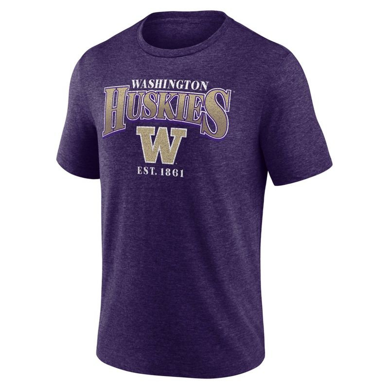 NCAA Washington Huskies Men's Tri-Blend T-Shirt, 2 of 3